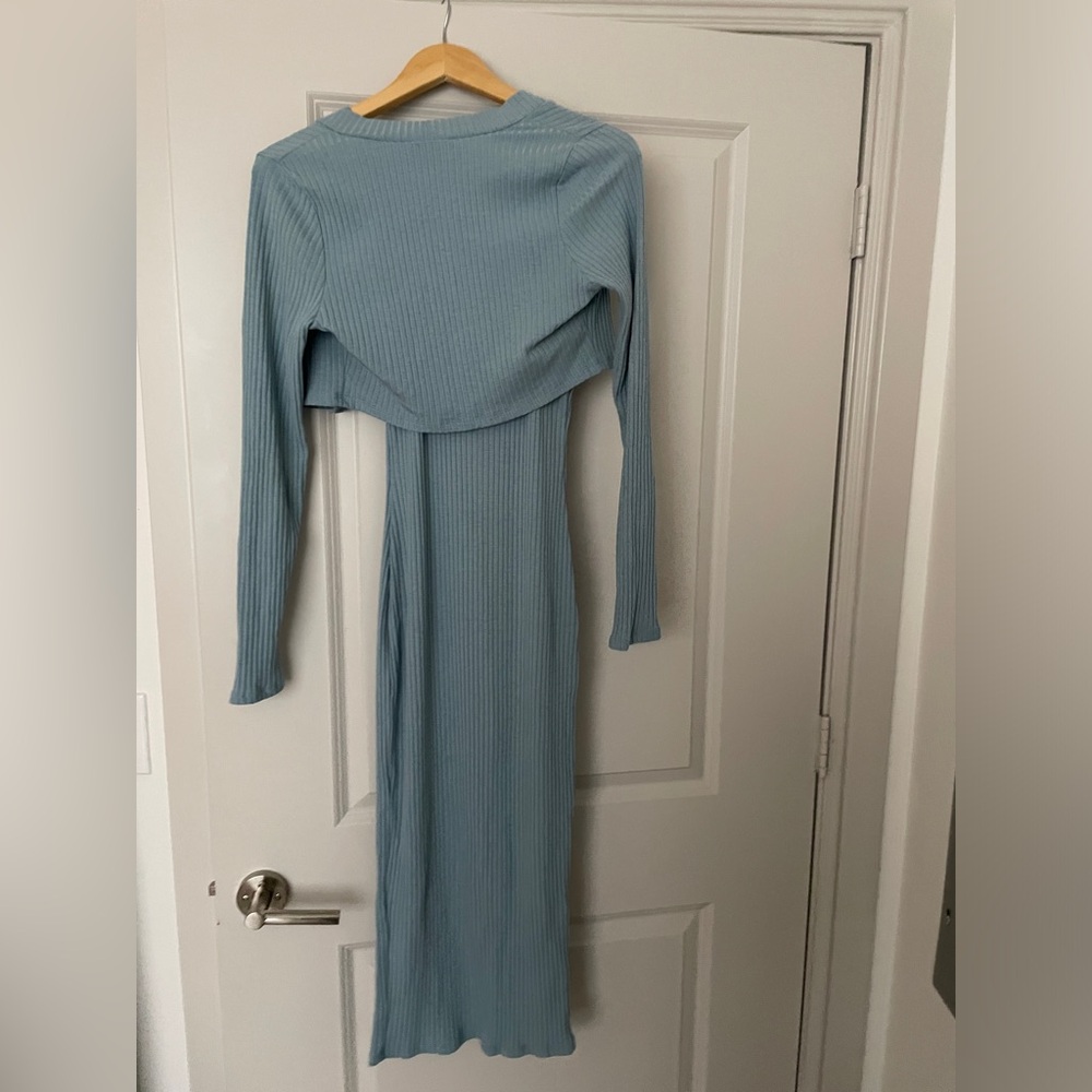 COPY - NWT FASHION NOVA Hayden Ribbed Midi Dress Set - Medium - Picture 10 of 16